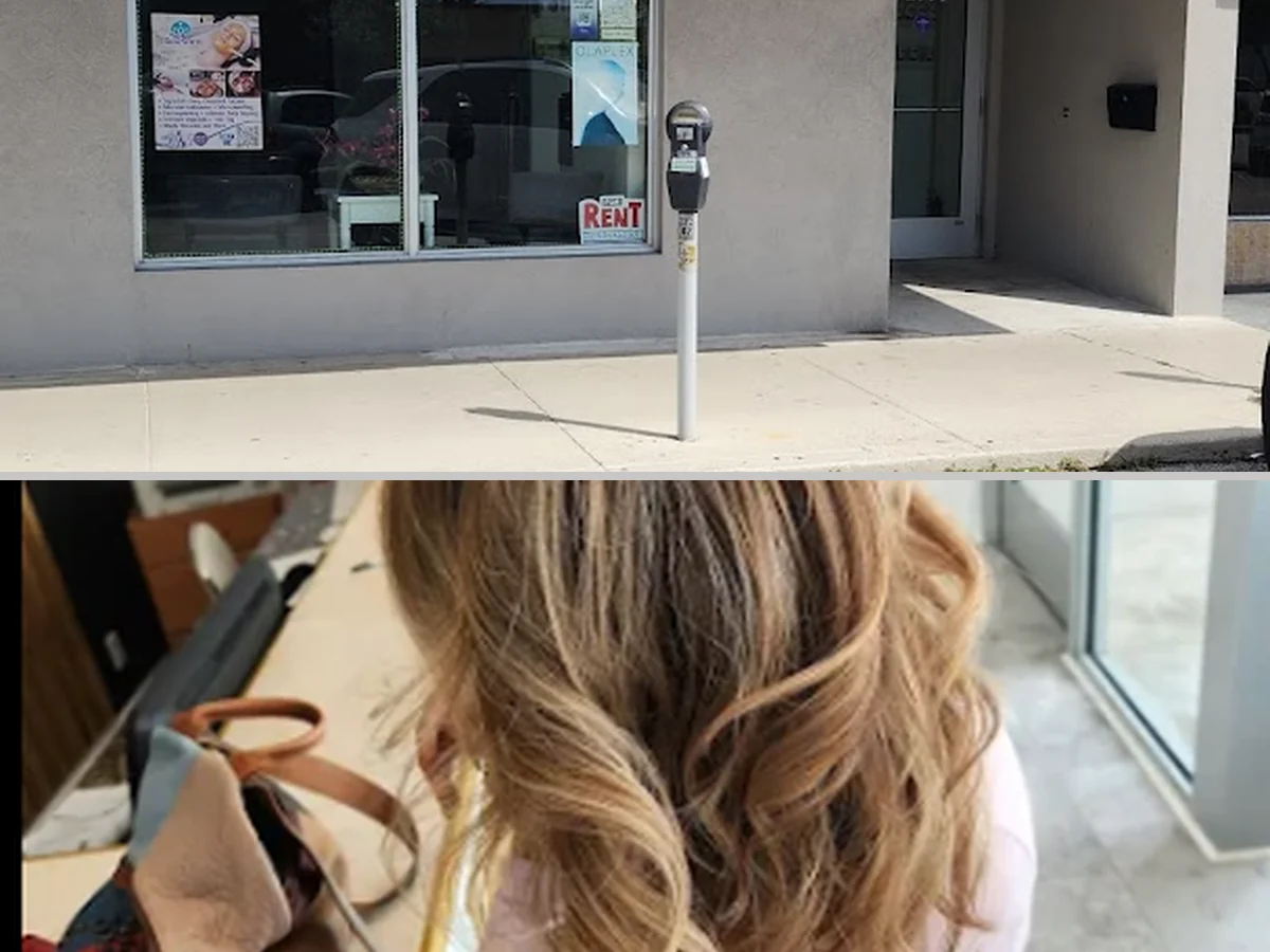 Stylist working on highlighted hair.